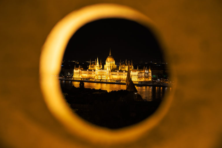 hungarian parliament building at night x2