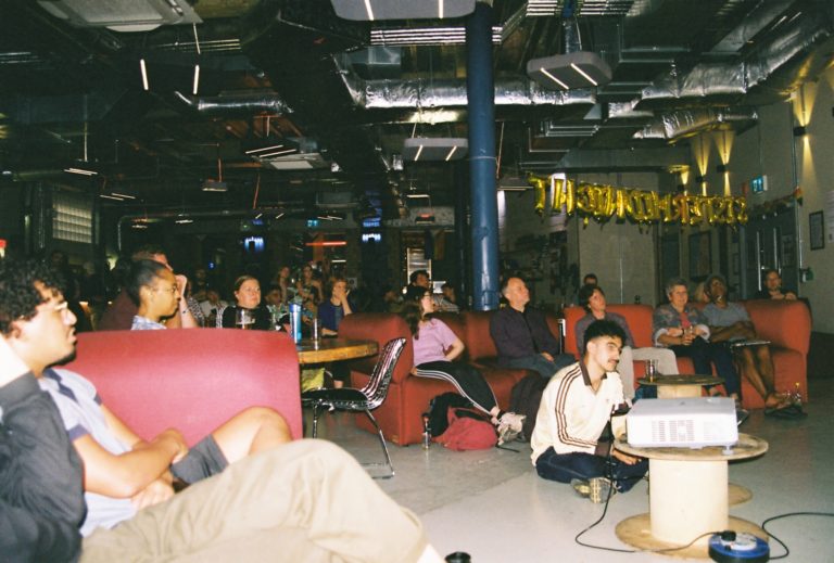 Audience at a past Sister Midnight community meeting in Catford